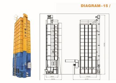 Circulating Grain Dryer Machine / Paddy Rice Dryer 50 Tons Per Batch