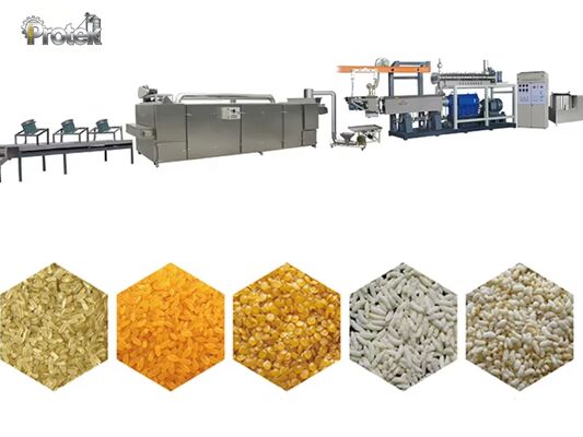 qualidade Máquinas de processamento de arroz artificial 200 kg por hora Equipamento de processamento de arroz nutricional com aço inoxidável de qualidade alimentar e sistema automático de lubrificação fábrica