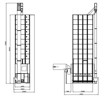 Grain Circulating Batch Type 12 Ton Rice Paddy Dryer