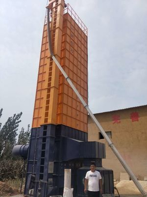 Máquina de secagem de grãos de soja de fluxo contínuo para agricultura em larga escala